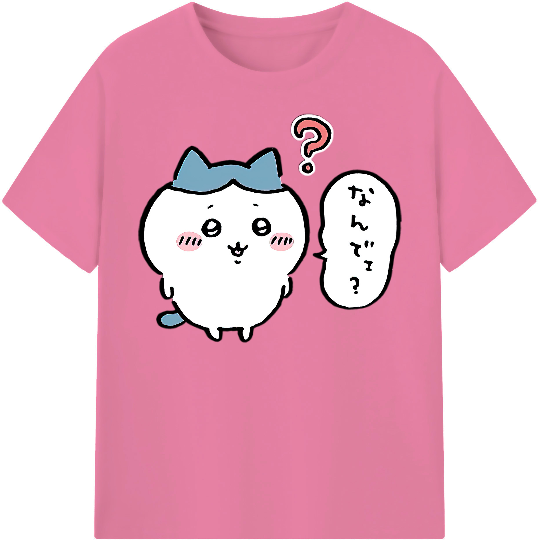 （画像用） ちいかわ ハチワレ Chii-kawa hachiware 綿100％半袖Tシャツ（フロントプリント）